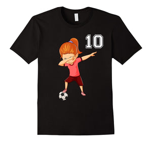 #10 Soccer Shirt Girls Funny Dabbing Dab Dance Soccer Ball