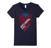 Awesome Since 1984 American Flag 33rd Birthday 33 Years Old