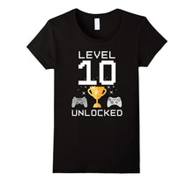 10th Birthday Level 10 Unlocked Funny Gamer T-Shirt Gaming