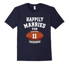 11th Wedding Anniversary T-Shirt Football Couple Gift Shirt