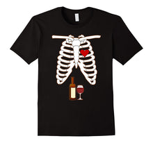 Funny Wine Lover Skeleton Halloween T-Shirt Costume Fun