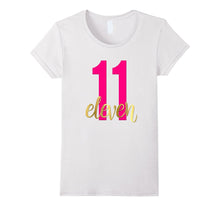 11th Birthday Shirt Gift Gold Girls Kids Daughter Eleven 11