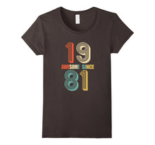 Awesome Since 1981 T-Shirt 36 Yrs Old Bday 36th Birthday Tee