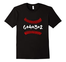 6 4 3 2 Baseball Mom and Dad T Shirt Gift - 6+4+3=2 Math