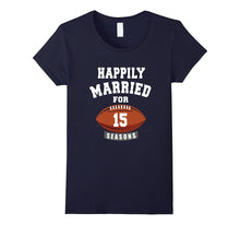 15th Wedding Anniversary T-Shirt Football Couple Gift Shirt