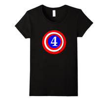 4th Birthday 4 Year Old Kids Captain Funny Gift T-Shirt Cute