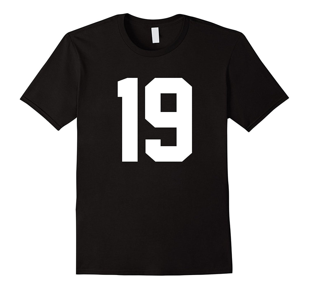 #19 Team Sports Jersey Number Front & Back Player / Fan Tee