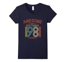Awesome Since September 1981 Funny T-Shirt 36th Birthday Tee