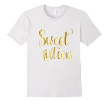 16th Birthday Shirt Gift Gold Milestone Sweet Sixteen 16
