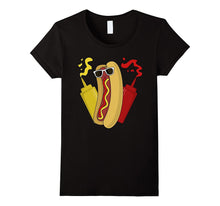 Hot Dog Ketchup & Mustard Sunglasses T-Shirt