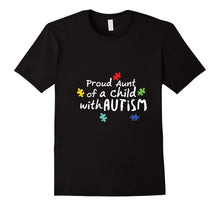 Proud Aunt Autism Awareness T Shirt Puzzle Ribbon Gift