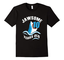 Jaw-Some 10 Years Old Funny Shark Tee 10th Birthday Gift
