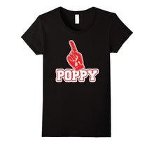 #1 Poppy T Shirt - Number One Foam Finger Father Gift Tee