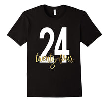 24th Birthday Shirt Gift Party Gold Bestie Twenty Four 24