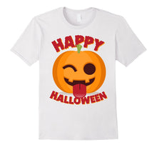 Happy Halloween Emoji Pumpkin T-Shirt, Jack O Lantern