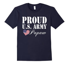 Mens Pride Military Grandpa - Proud U.S. Army Papaw Heart T-Shirt