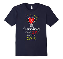 2nd Wedding Anniversary T-Shirt Turning Me on Since 2015