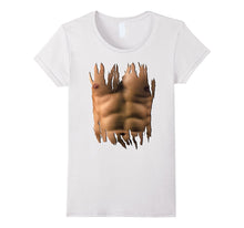 Realistic Chest Six Pack Abs Tone Muscle Man Funny T Shirt