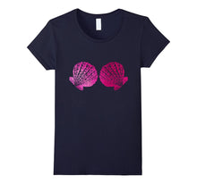Lovely Mermaid Bra Women T Shirt With Pink Shells