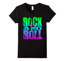 Retro 80's Rock and Roll T-Shirt With Bright Neon Colours