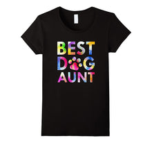 Best Dog Aunt T-Shirt Attractive Watercolor Paint Art Paws