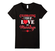 1st Wedding Anniversary Gift. Meaning T-Shirt for Couple.