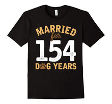 Cute Married for 154 Dog Years T-Shirt 22nd Anniversary