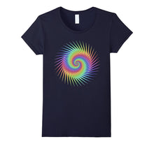 Psychedelic Trippy Rainbow Spiral T-Shirt - Neon Art Design
