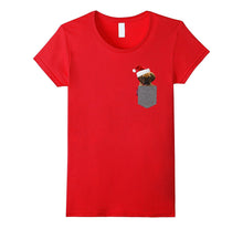 Funny Puggle in a Pocket Cute Beagle Pug Christmas Tshirt