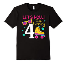 Let's Roll I'm Turning 4 T-Shirt Roller Skating Birthday