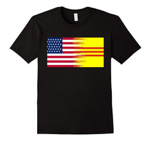 American Vietnamese Flags Printed Graphic T-Shirt