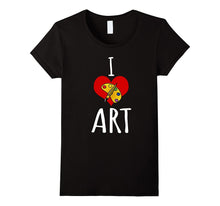 I Love Heart Art Arts Lover Artist Funny Novelty T-Shirt
