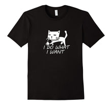 Funny Cat Tee "I Do What I Want" Personality Kitten T-Shirt