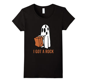 "I Got a Rock" Funny Halloween T-Shirt Ghost Costume Gift