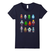 Robot T-Shirt Robotics Retro Team 12 Toy Fun Eng AI Nerd Tee