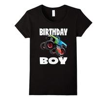Birthday Boy Vintage Bday Boys Jumping Monster Truck T-Shirt