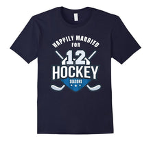 12th Wedding Anniversary T-Shirt Hockey Couple Gift Tee