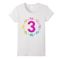 3rd Birthday T-Shirt for Girls Shiny Hearts Princess Three