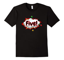 5th Birthday Age Five Comic Superhero Shirt