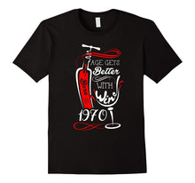 Age Gets Better With Wine Born in 1970 Birthday T-Shirt