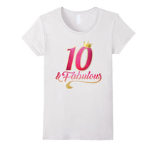 10th Birthday Queen Fabulous 10 Years Old T-Shirt