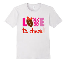 Girls Love to Cheer Cheerleading Football Shirt With Ribbon