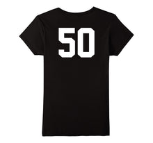 50 Sports Jersey Number on Back T-Shirt for Team Fan Player