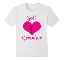 Girly Pink Golf Grandma Heart T-Shirt