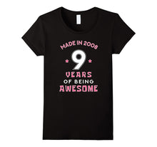 Made in 2008 Awesome Cute T-Shirt Funny 9th Birthday Gift