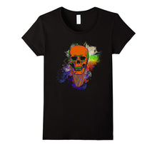 Colorful Melting Skull Halloween T Shirt