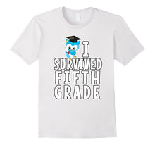 I Survived Fifth Grade T-Shirt Graduation Kids Owl Grad Shir