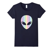 Alien Head T Shirt-Holographic Glow Effect