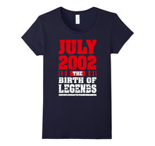 15 Years Old Kid Birthday T-Shirt Gift Made in 2002 July Tee