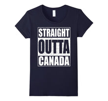 Straight Outta Canada T-Shirt Funny Canadian Gift Shirt